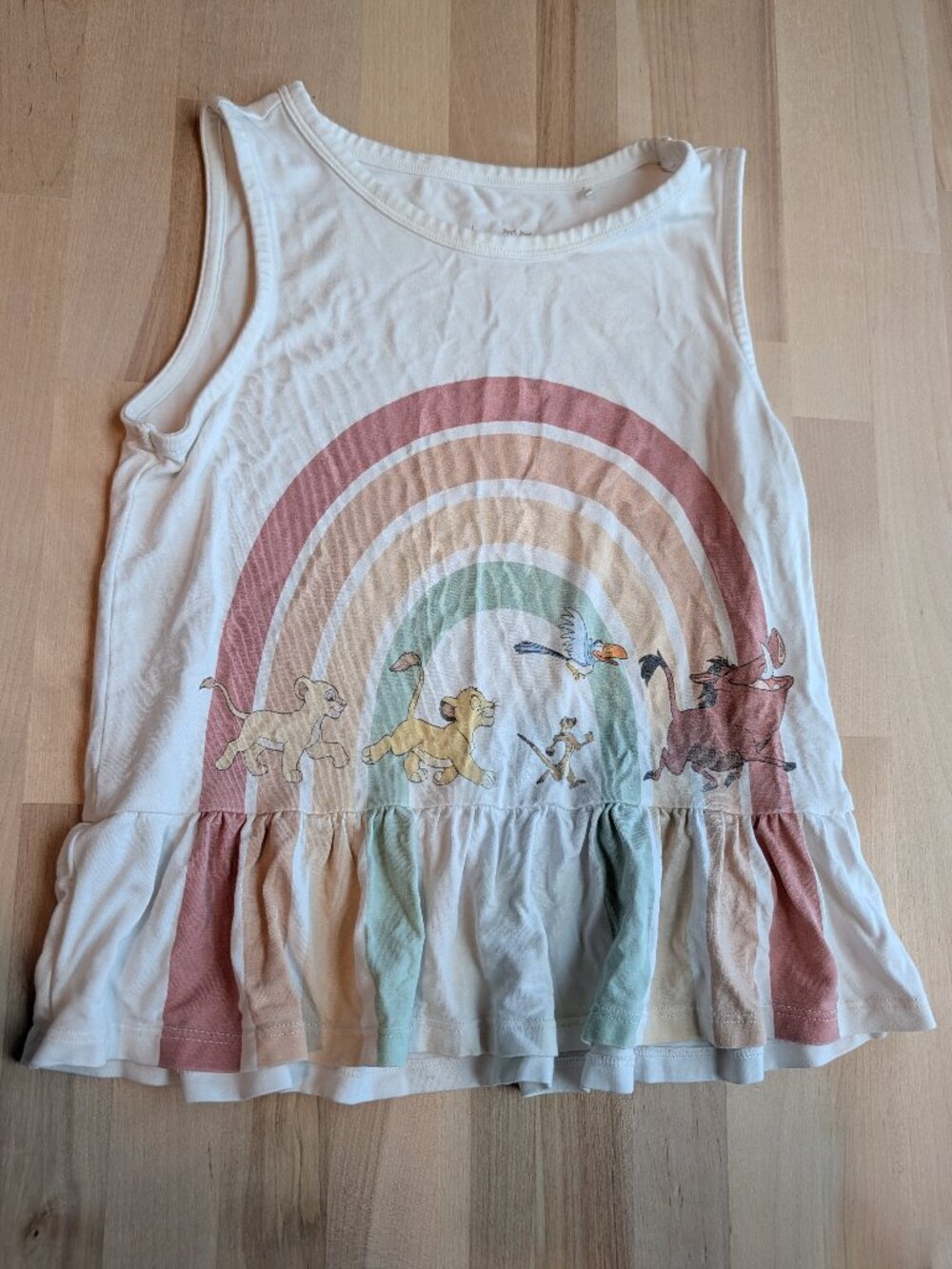 Little Sleepies Play Girls 6 Disney Lion King Graphic Peplum Tank